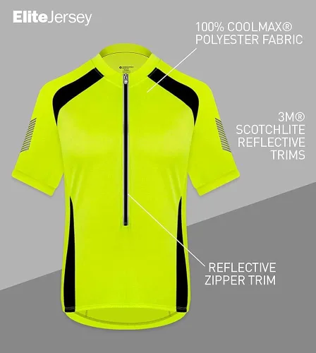 Miniatura 4 de Aero Tech Men's USA Elite Coolmax 3M Reflective USA Cycling Jersey