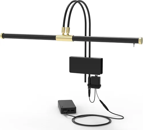 Miniatura 9 de Cocoweb - lámpara de piano de cola de LED de 22" en negro con acentos de níquel satinado y clip de atenuación - ajustable - LED - brillante - se