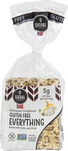 Miniatura 4 de Sigdal Bakeri All Natural Norwegian Crispbread - Galletas sin OMG, veganas, sin azúcar, alta fibra, bajas en carbohidratos, altas en proteínas