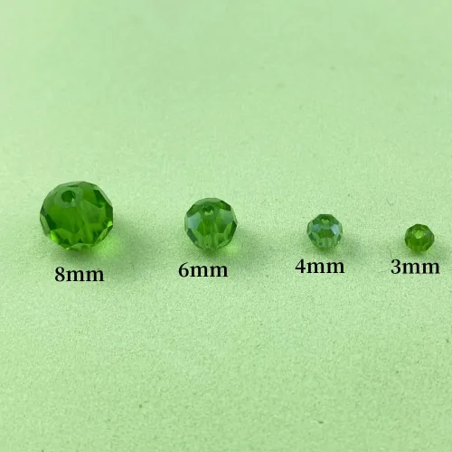 Miniatura 3 de 200 cuentas redondas de cristal de vidrio de 6mm, cuentas espaciadoras facetadas redondas para hacer joyas, pulseras, aretes, collares, campanillas