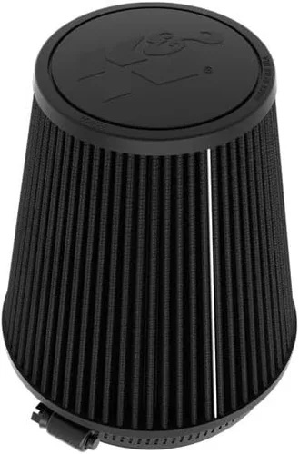K&N Filtro de aire universal con abrazadera Dryflow de por vida: sintético seco, lavable, sin aceite: Diámetro de la brida: 5 pulgadas, altura del