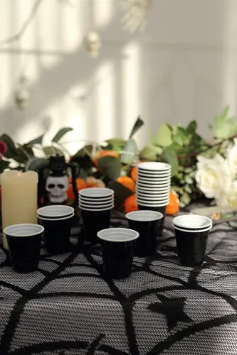 Miniatura 2 de Vasos de chupito de plástico reutilizables – Vasos de fiesta de 2 onzas en varios colores rosa, azul, verde, negro Perfecto para fiestas