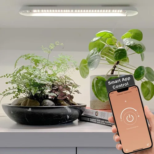 Miniatura 2 de Modern Sprout Smart Growbar V2 - Luz LED de cultivo para plantas de interior, espectro completo debajo del gabinete, luz de crecimiento