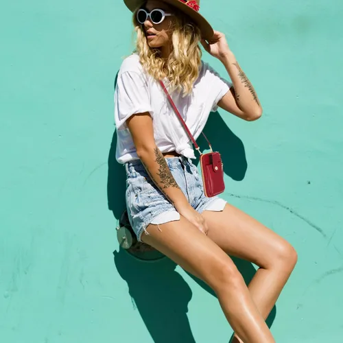 Miniatura 8 de Mundi Jacqui Cartera cruzada RFID para mujer, bolso de viaje pequeño de cuero vegano con soporte para teléfono, organizador compacto con ranuras