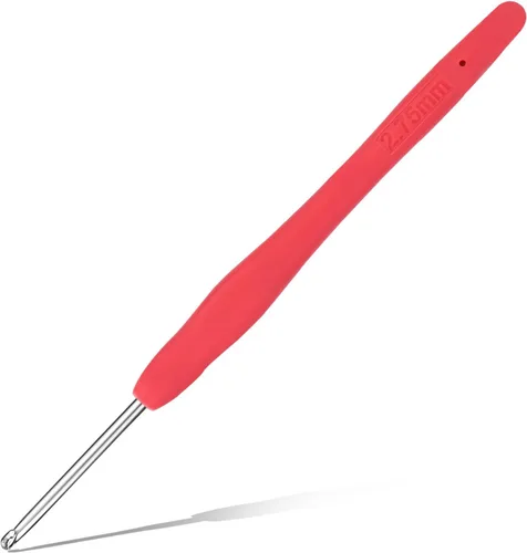 Miniatura 12 de Gancho de ganchillo de 0,5 mm, mango ergonómico para manos con artritis, agujas de tejer extra largas para principiantes y lana para ganchillo
