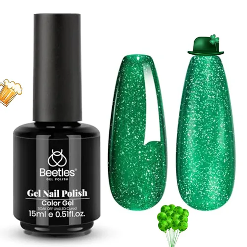 Miniatura 495 de Beetles - Esmalte de uñas de gel marrón – 0.5 onzas líquidas de esmalte de gel marrón oscuro, lámpara LED UV para uñas, regalo de manicura para I