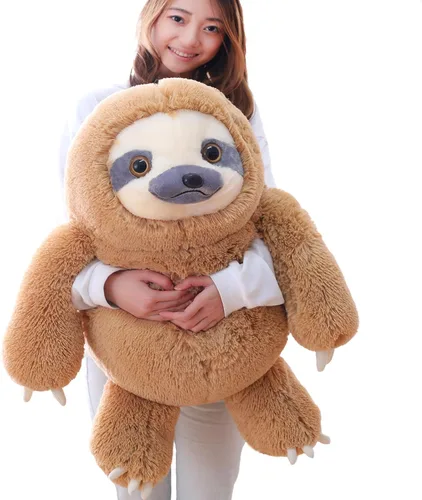 Miniatura 8 de Juguete de peluche Winsterch para niños de oso perezoso, regalo, perezoso color café de 15.7 pulgadas