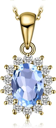 Miniatura 62 de JewelryPalace Princess Diana Kate Middleton Natural Amethyst Citrine Garnet Peridot Topaz Created Ruby Sapphire Simulated Emerald Pendant Necklace