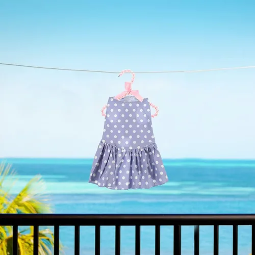 Miniatura 3 de Toddmomy Perchas para bebés, 5 piezas de perlas, perchas para ropa con cuentas, perchas para ropa de vestir y pantalones, perchas para armario