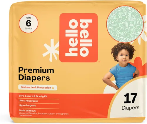Miniatura 68 de Pañales Hello Bello, talla 4 (22-37 libras) Flower Child, 21 unidades de pañales desechables premium para bebé, hipoalergénicos con sensación suave