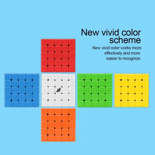 Miniatura 4 de D-FantiX Cyclone - Cubo de velocidad de 5 x 5 para niños, sin calcomanías, cubo mágico de 5 x 5 x 5 pulgadas, rompecabezas de 2.500 in, juguetes