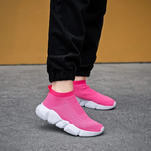 Miniatura 2 de Casbeam Zapatos deportivos para caminar y correr para niños y niñas, transpirables, ligeros, ligeros, a la moda (babero para niños pequeños)