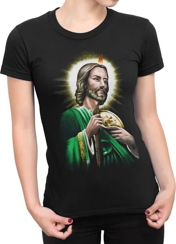 Camiseta gráfica para mujer, diseño de San Judas de Tadeo, San Judas Patron, católico