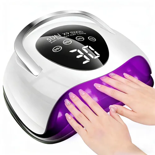 LadyMisty Lámpara de uñas LED UV de 268 W, luz UV mejorada 2026 para uñas de gel con 57 cuentas, secadora de uñas con 4 ajustes de temporizador y