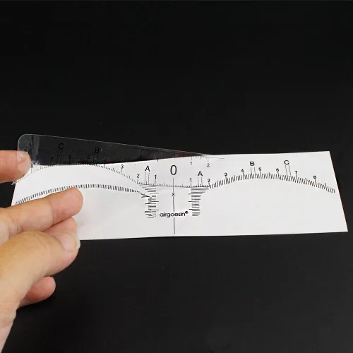 Miniatura 2 de 50 unids desechables adhesivo para cejas microblading regla guía cinta adhesiva tatuaje plantilla medida herramienta de belleza