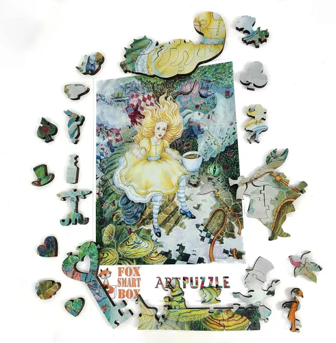 Miniatura 3 de Paquete de madera para adultos con piezas de forma única, fabricado en Estados Unidos por FoxSmartBox - 250 piezas - Alice's Fantasies