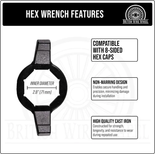 Miniatura 2 de Llave Hexagonal/Octágono de 8 Lados - Esta Herramienta Automotriz está Diseñada para la Instalación y Extracción de Tapas Giratorias de Desmontaje