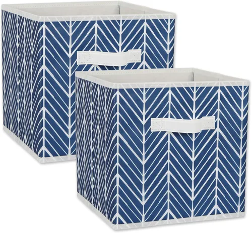 Miniatura 12 de DII Non Woven Storage Collection - Contenedor de espiga de poliéster, juego pequeño de 2, menta, 2