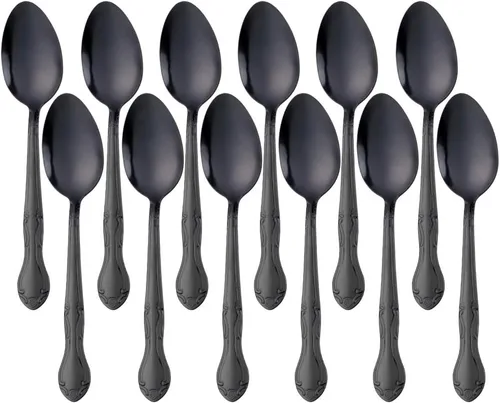 Miniatura 39 de Juego de 12 cucharas de café, mini cucharas de café, cucharas de espresso de acero inoxidable, cucharas pequeñas para postre, té, aperitivo, 4.6