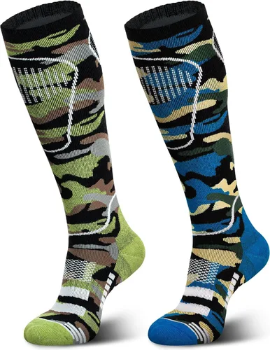 Calcetines de esquí de lana merina, 2 pares, calcetines térmicos hasta la rodilla para snowboard, senderismo, clima frío, nieve, caza
