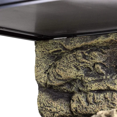 Miniatura 8 de REPTI ZOO Tanque grande de terrario de vidrio para reptiles de 34 galones con fondos de espuma, puerta de doble bisagra con ventilación de pantalla
