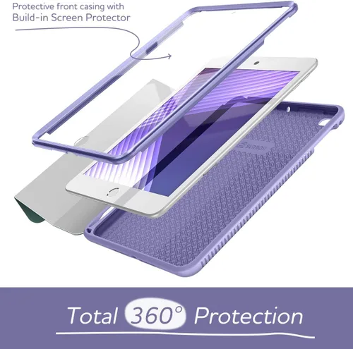 Miniatura 3 de SURITCH Funda para iPad mini 4/iPad mini 5, [Protector de pantalla integrado] [Soporte para lápiz] Funda protectora de cuerpo completo con función