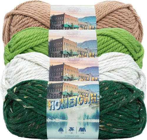 Miniatura 67 de Lion Brand Yarn Hometown - Ovillo de lana súper voluminoso para tejer, ganchillo y manualidades, 1 unidad, Phoenix Azalea