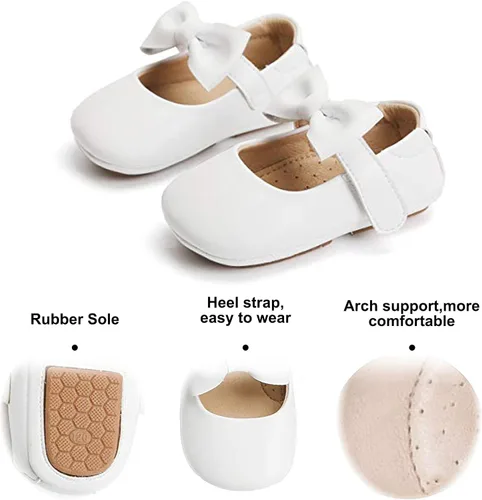 Miniatura 165 de Felix & Flora Zapatos de bebé de suela suave - Zapatos de bebé para caminar, mocasines, suela de goma, zapatos de cuna