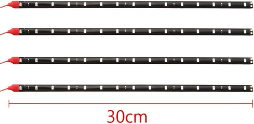 Miniatura 6 de ESUPPORT - Tira de luz LED (12 V, 15 LED, 11.8 in, flexible, impermeable, 4 unidades)