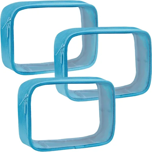 Miniatura 23 de Moyad Bolsa de aseo transparente aprobada por la TSA, de cuarto de galón, tamaño 3-1-1, bolsa de líquidos para viajes, organizador transparente