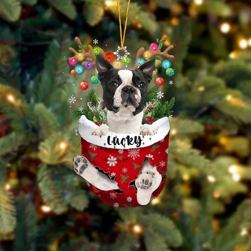 Miniatura 131 de Adorno de Navidad personalizado para perro Airedale Terrier en bolsillo de nieve, adorno para árbol de Navidad, idea de regalo para amantes
