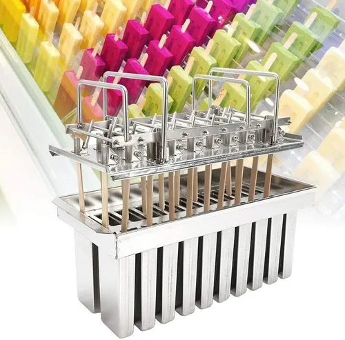 Miniatura 10 de 20 moldes de acero inoxidable para helados, molde comercial para hacer estallidos, molde de helado