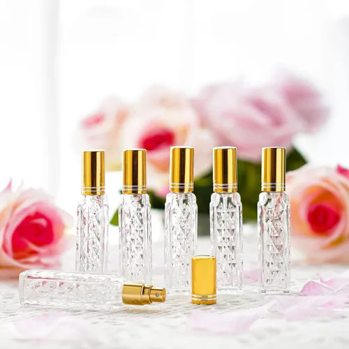 Miniatura 6 de YU FENG 12 piezas de botellas de perfume de vidrio vacías, atomizador recargable, botellas de spray de perfume, atomizador de niebla fina