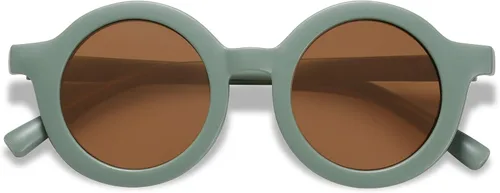 SOJOS - Lentes de sol redondos polarizados para niños y niñas, protección ultravioleta 400 (UV400), lentes de sol para las vacaciones en la playa