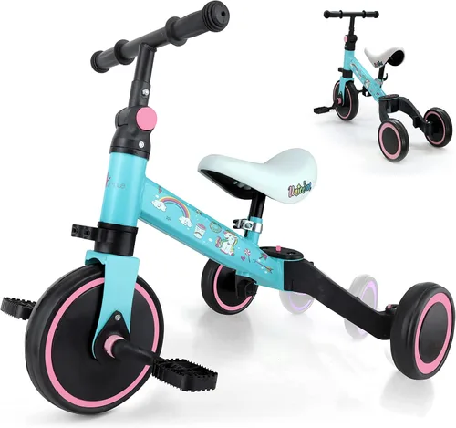 Hurtle Triciclos 3 en 1 para niños, bicicleta de entrenamiento de equilibrio, convertible para niños pequeños, juguetes de equitación