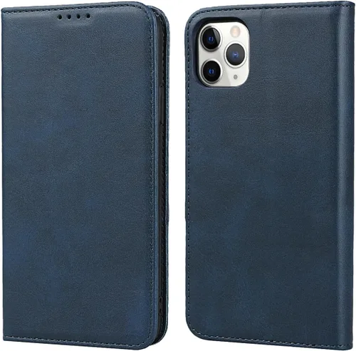 Miniatura 15 de Havaya Funda para iPhone 11 Pro Max con tarjetero y llavero, soporte de cuero, a prueba de golpes, con ranuras para tarjetas de crédito, cremallera