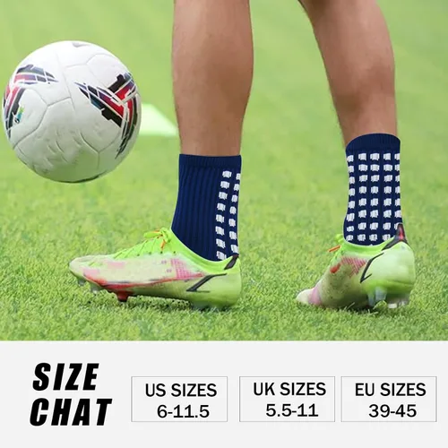 Miniatura 5 de YUFREE SUN Calcetines de agarre de fútbol para hombre, jóvenes, atléticos, antideslizantes, para fútbol, baloncesto, hockey, rugby, 4 pares