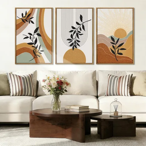 Miniatura 22 de BINCUE Lienzo de plantas botánicas neutrales, 6 piezas, arte de pared rústico, pinturas de pared de granja, impresiones botánicas de plantas