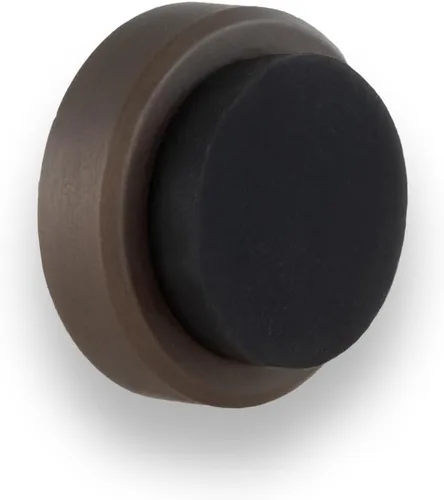 Miniatura 9 de EVI Tope de puerta adhesivo para pared/manija 0.9 x 0.55 pulgadas caucho negro acero inoxidable V2A Lacado negro Incluye tornillo +