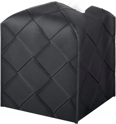 Miniatura 10 de Funda para Caja de Pañuelos de Cuero PU Cuadrada Soporte Organizador de Pañuelos Faciales Dispensador para Baño, Dormitorio, Encimera de Tocador