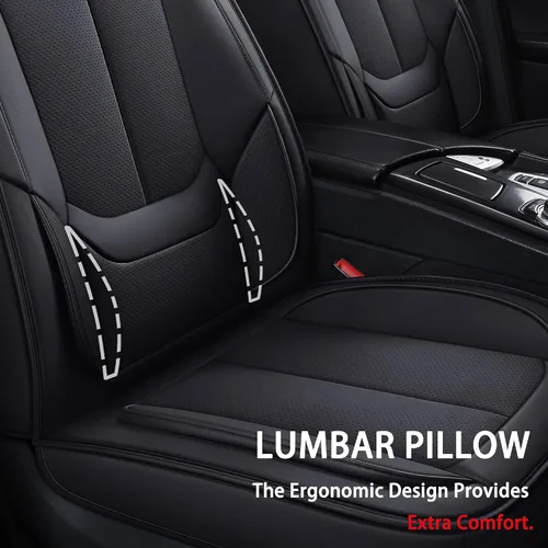 Miniatura 3 de TOMIC Nephele - Juego completo de 5 fundas de asiento de automóvil, de cuero impermeable, universal, para Nissan Honda Civic CRV Hrv Kia Sorento