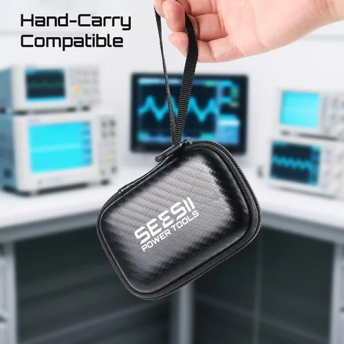 Miniatura 5 de SEESII Analizador de red vectorial y antena NanoVNA-H 10KHz-1.5GHz con estuche protector EVA de 2.8", impermeable y resistente a golpes, mide