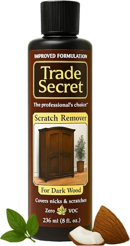Trade Secret Corrector de arañazos para muebles y suelos de madera oscura, cubre manchas, manchas, rasguños, arañazos de perros y gatos, defectos