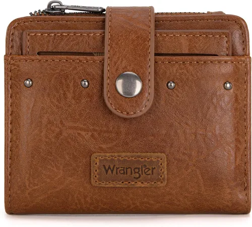 Miniatura 11 de Montana West X Wrangler billetera para mujer, billetera pequeña de dos caras para mujer, billetera para mujeres, billetera para tarjetas de crédito