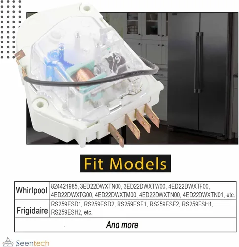 Miniatura 3 de Seentech W10822278 Temporizador de descongelación para refrigerador fácil de instalar, compatible con refrigeradores y congeladores Whirlpool
