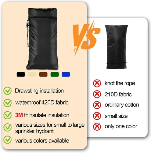 Miniatura 2 de Cubiertas XXL para grifos al aire libre para invierno, protector anticongelante de 3M Thinsulate para aspersores, 63.5 cm x 33 cm para grifos