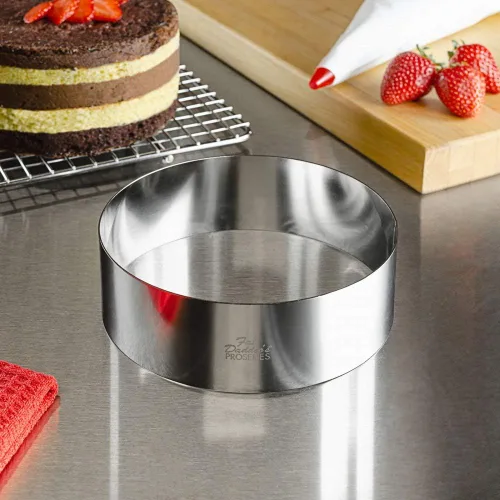 Miniatura 3 de Lumintrail Fat Daddios - Anillo redondo de acero inoxidable para pasteles y pastelería, 5 x 2 pulgadas, soldado a mano y pulido suave, para hornear