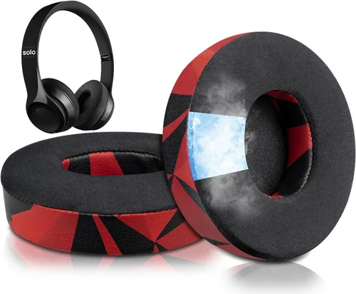 Miniatura 9 de SoloWIT Almohadillas refrescantes para auriculares inalámbricos Beats Solo 2 y Solo 3, almohadillas con espuma de aislamiento de ruido de alta Negro