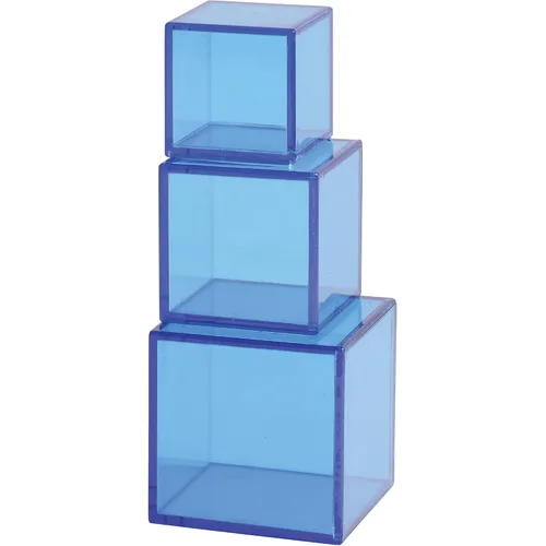 Miniatura 5 de Constructive Playthings Bloques de construcción de cubos translúcidos (juego de 54 piezas)