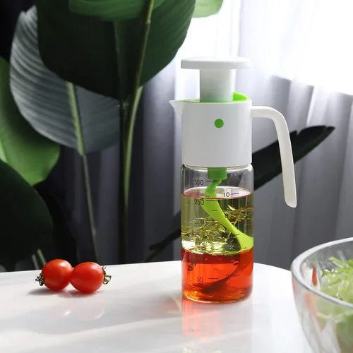 Miniatura 7 de Vucchini Botella mezcladora de aderezo para ensaladas, contenedor de aderezo de ensalada casero - Ketchup de almacenamiento de jugo de vidrio sin